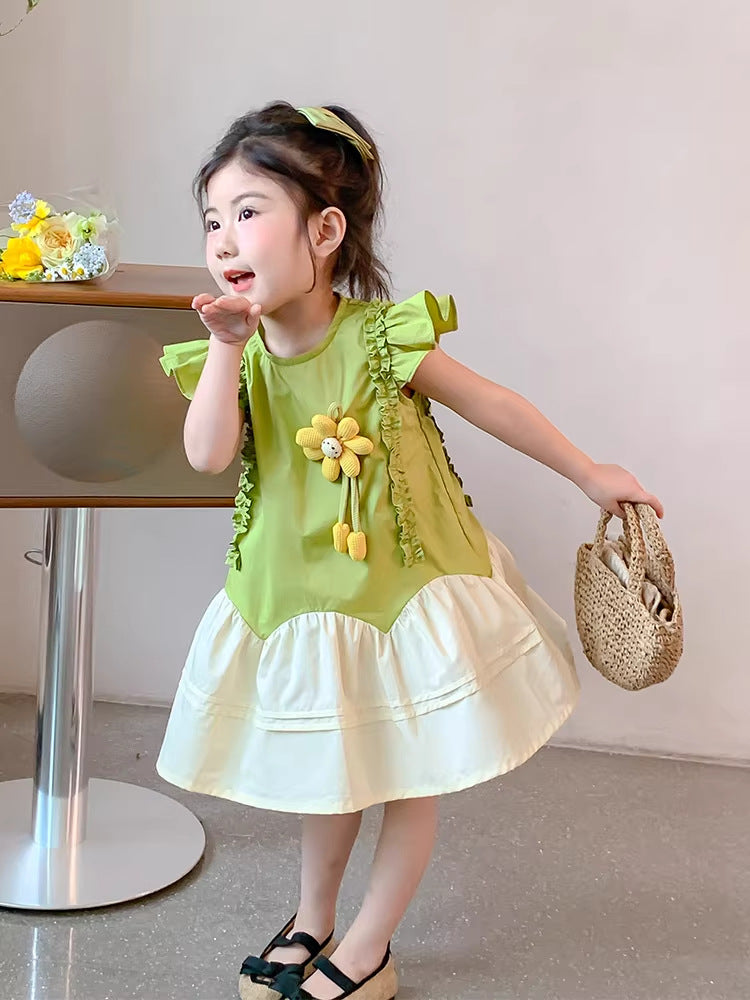 Girls' patchwork sleeveless summer dress 2 years, Imported From China