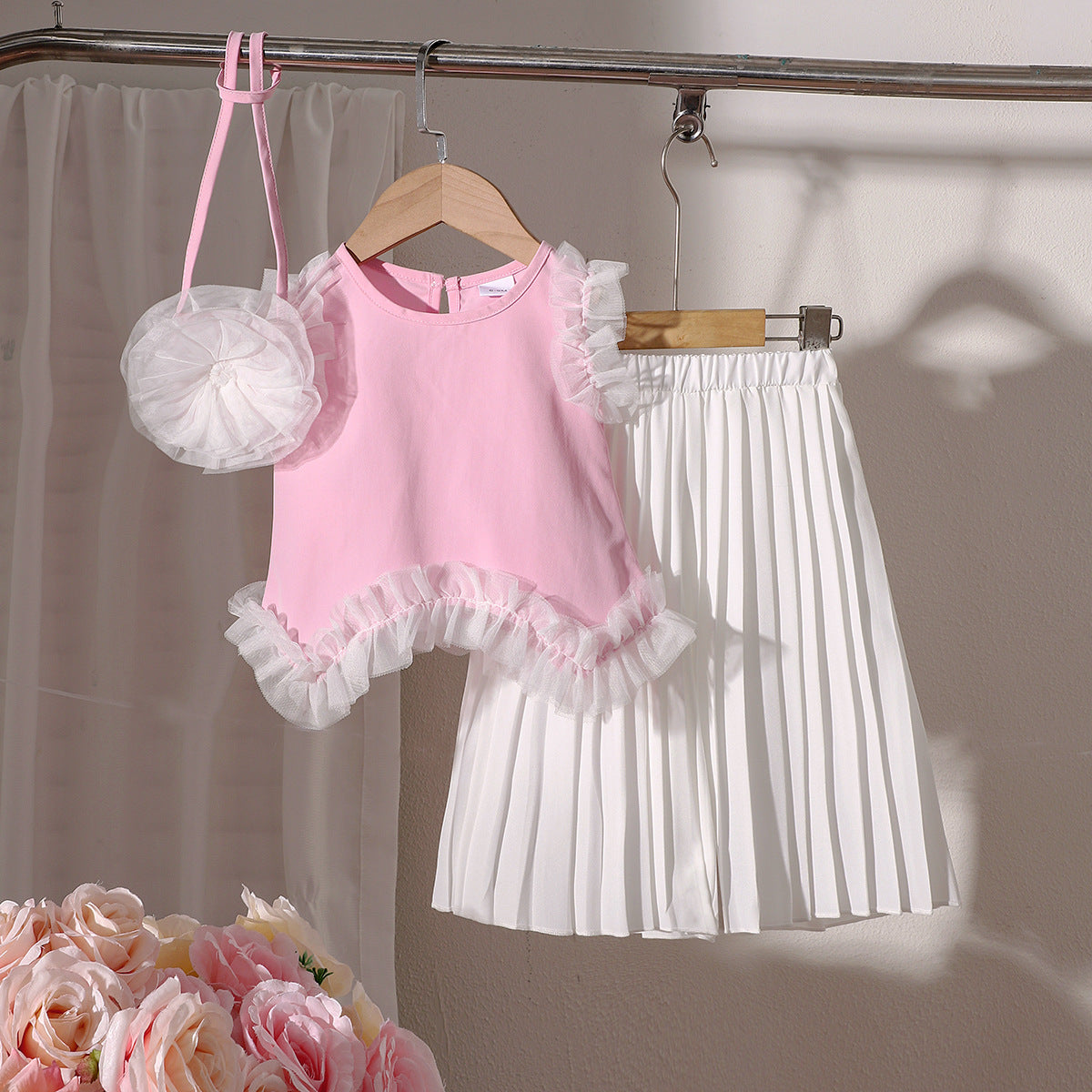Children's clothing Amazon Cross Border Summer Girls Pink Vest Top, For 9-18 Months, Imported From China