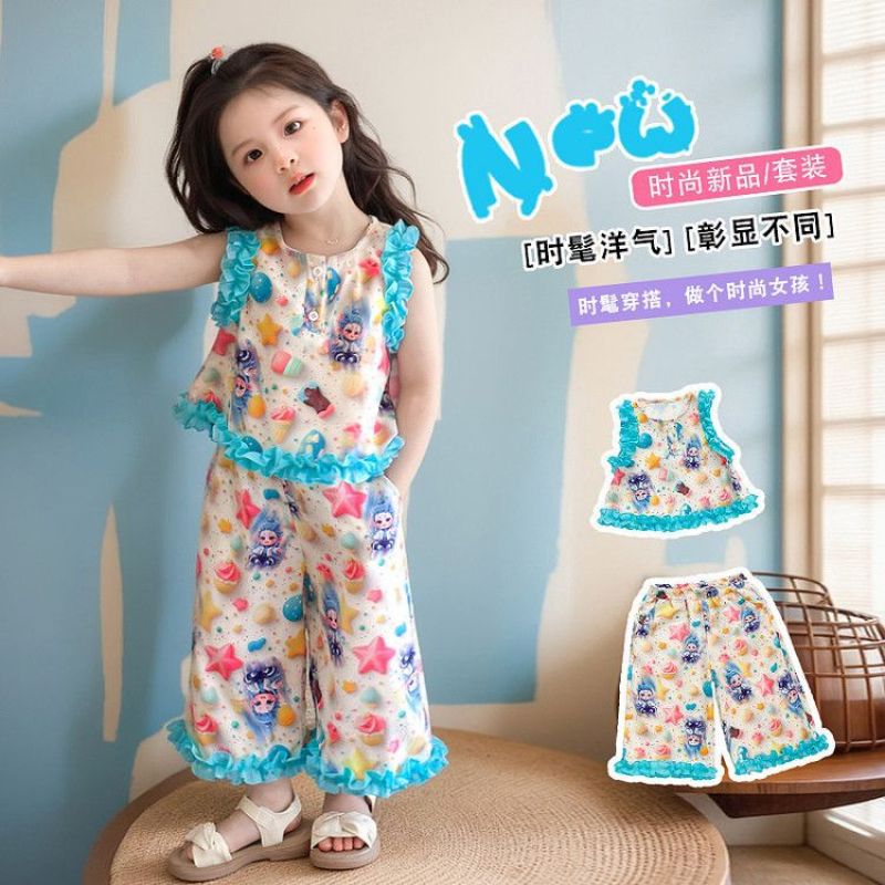 Girls' Summer Ao Bing Fashion Floral Dress, For 3-6 Years Imported From China
