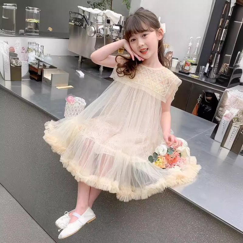 Summer New Sequined Dress for Girls For 3-9 Years Imported From China