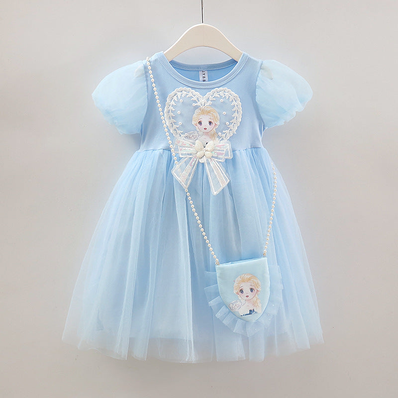 Children's Elsa Dress, New Summer Style, Stylish Puffy Princess Dress For 1-4 Years, Imported From China
