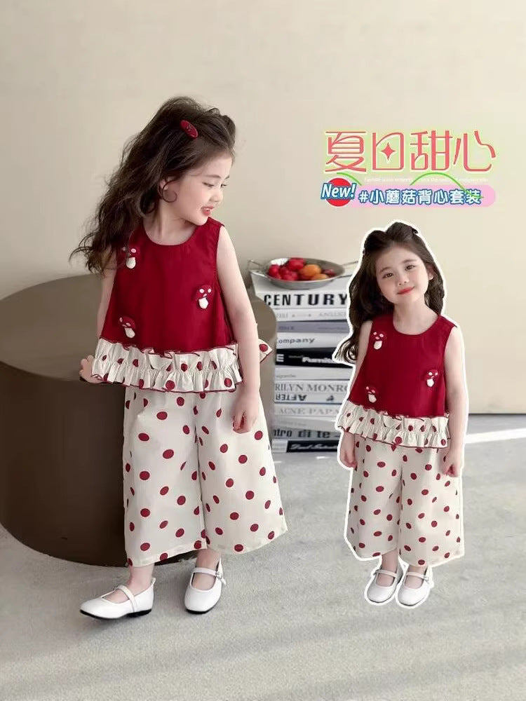New summer set for little girls, For 1-2 Years, Imported From China