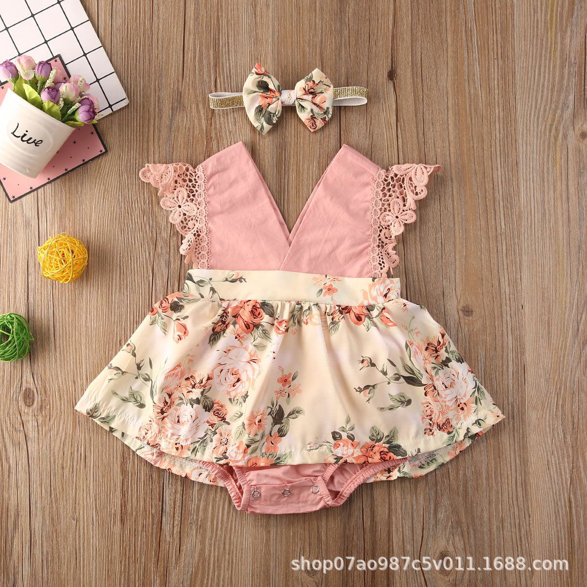New Summer Girls' Dress with Floral Patchwork Princess Dress, 0-18 Months, Imported From China