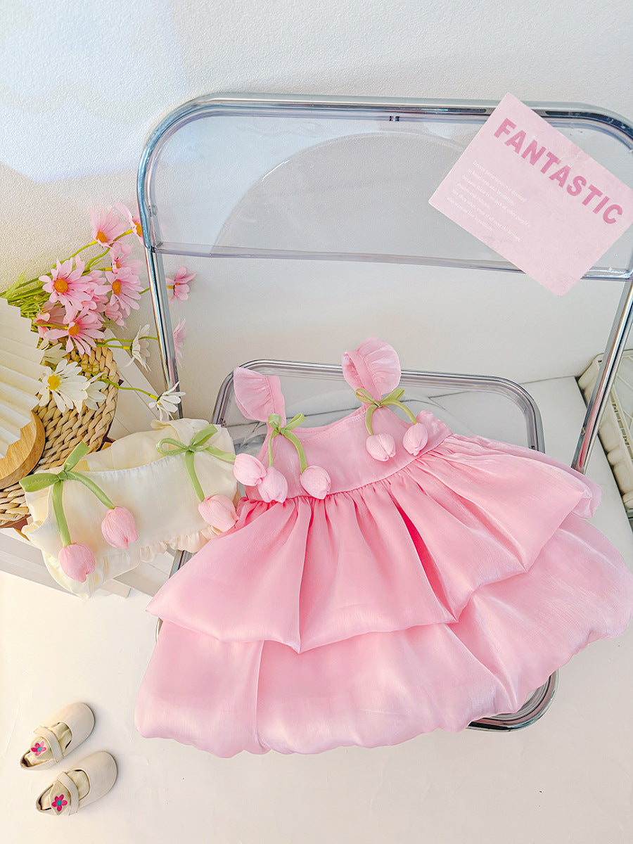 Thin summer clothes for newborn girls, princess style, For 6-36 Months,  Imported From China