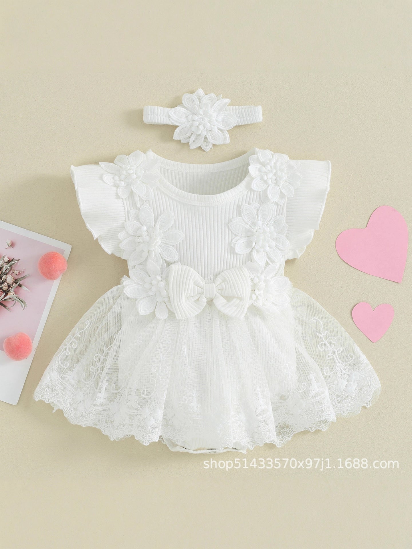 Summer Baby Dress, Baby Girl's One-Piece Dress, Fashionable Princess Dress, Pit Bow Dress, Girl's Cake Dress For 0-18 Month, Imported From China