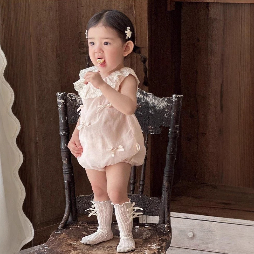 Baby Clothes Summer Thin Girl Baby For 0-6 Month, Imported From China