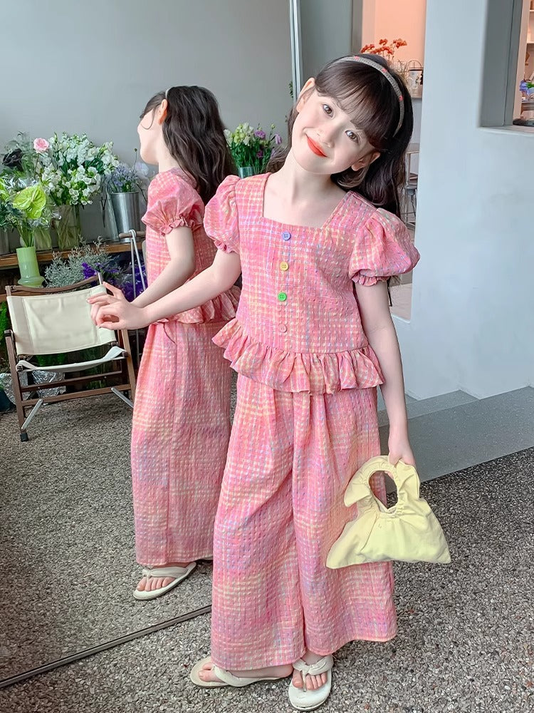 New Style Stylish and Fashionable Two-Piece Summer Set for Girls For 1-5 Years Imported From China