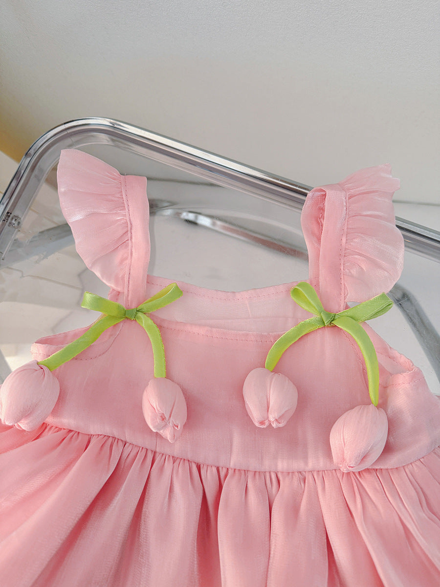 Thin summer clothes for newborn girls, princess style, For 6-36 Months,  Imported From China