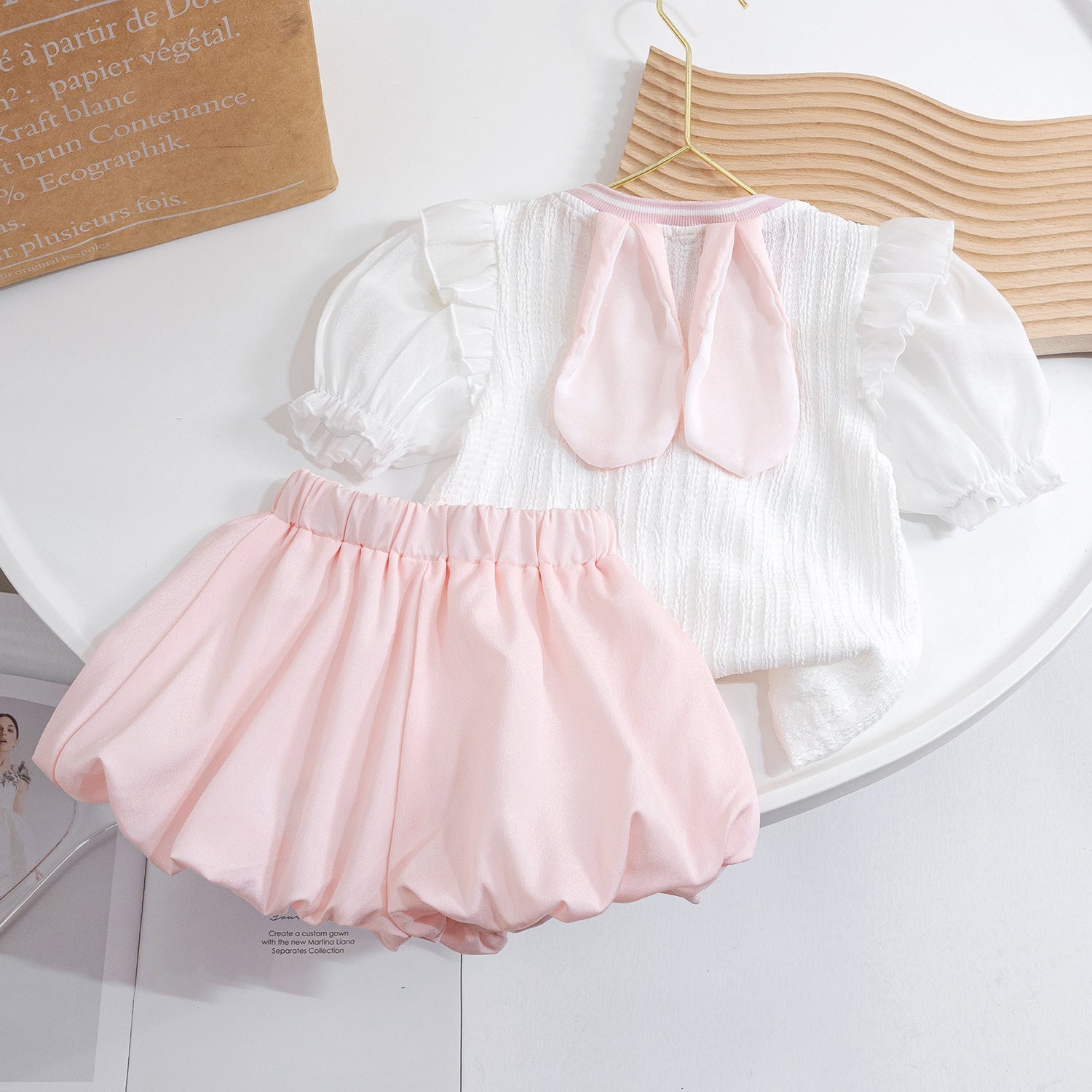 Stylish and trendy two-piece summer outfit for girls, For 5-8 Years, Imported From China