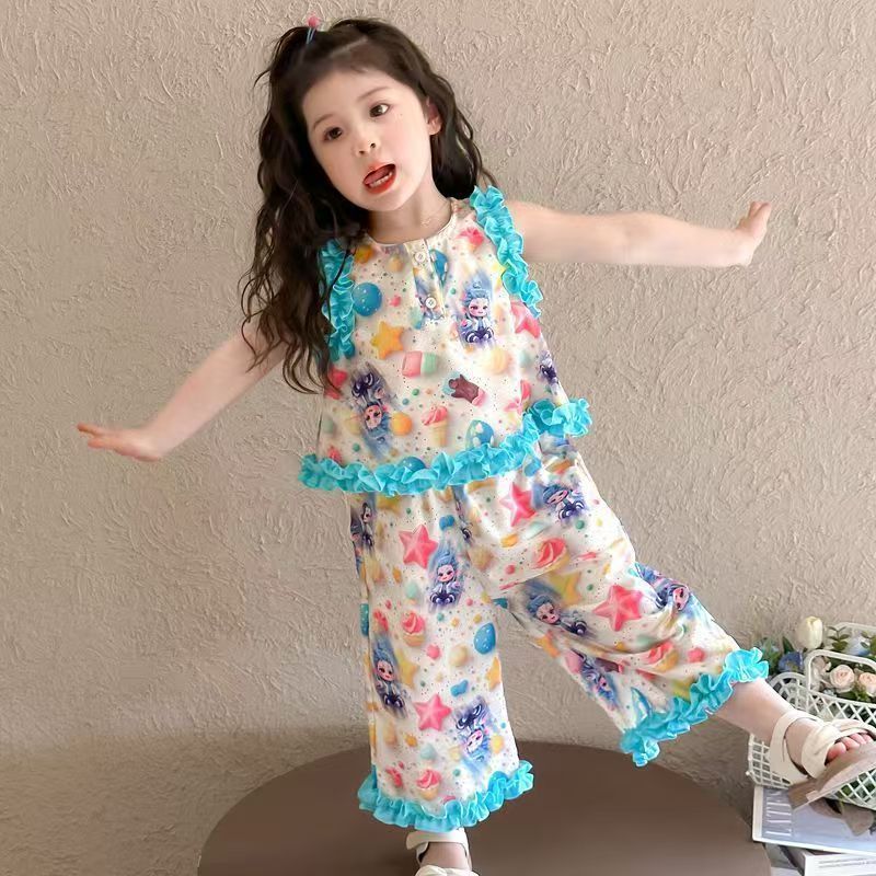 Girls' Summer Ao Bing Fashion Floral Dress, For 3-6 Years Imported From China