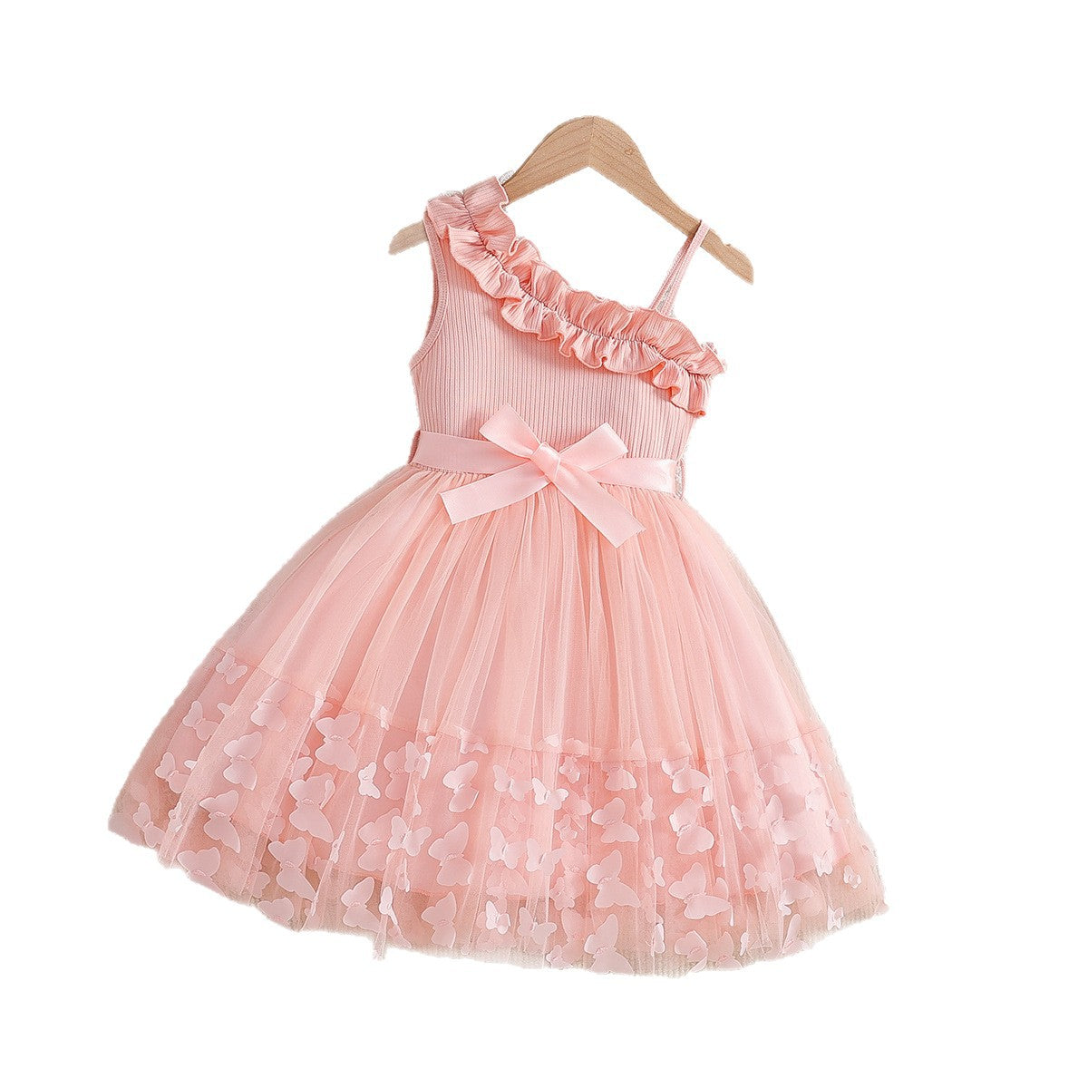 Summer Children's Performance Dress, Half-Strap Sequin Princess, For 4-5 Years, Imported From China
