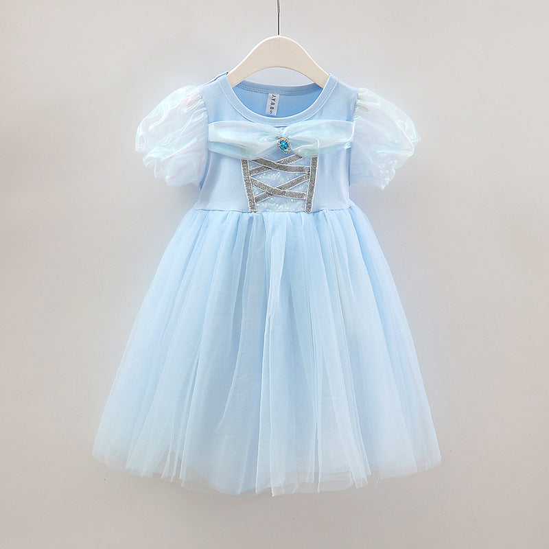 Children's Elsa Dress, New Summer Style, Stylish Puffy Princess Dress For 1-4 Years, Imported From China