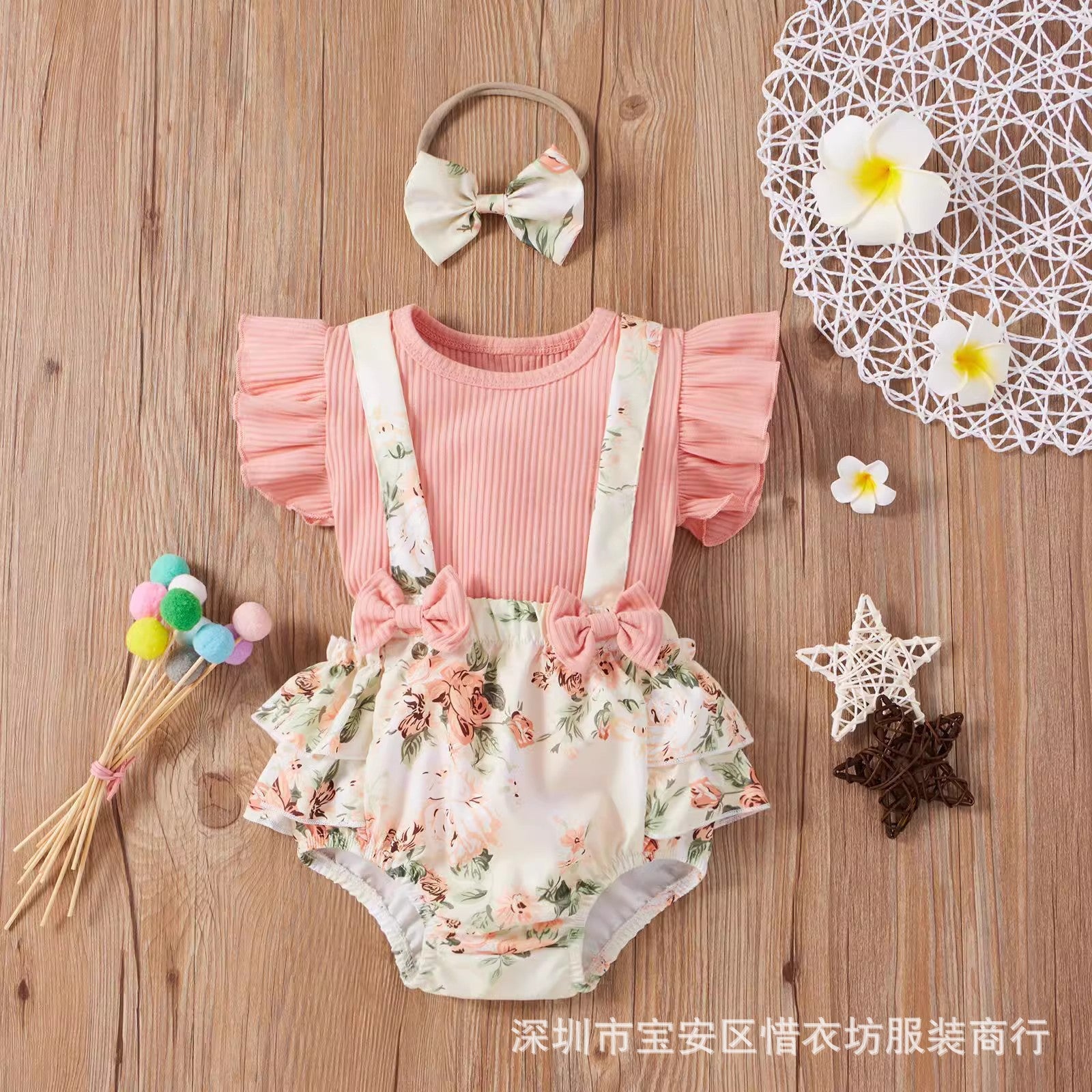 Princess-style baby romper, newborn triangle crawling suit, pullover, For 0-18 Months,  Imported From China