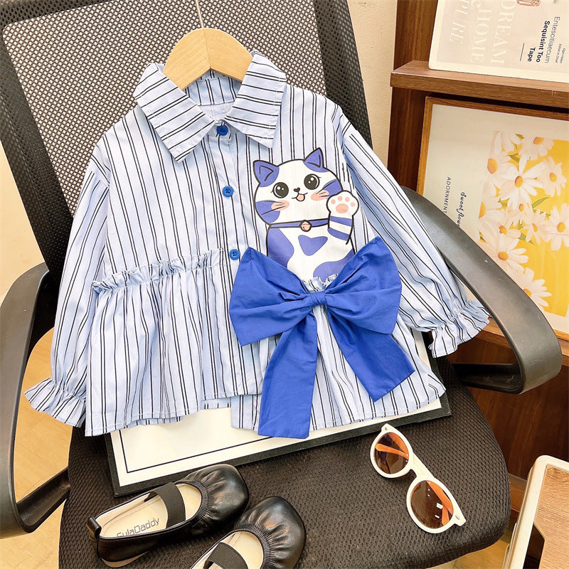 Girls spring and autumn new children's clothing cute bow, for 4 years, imported from china