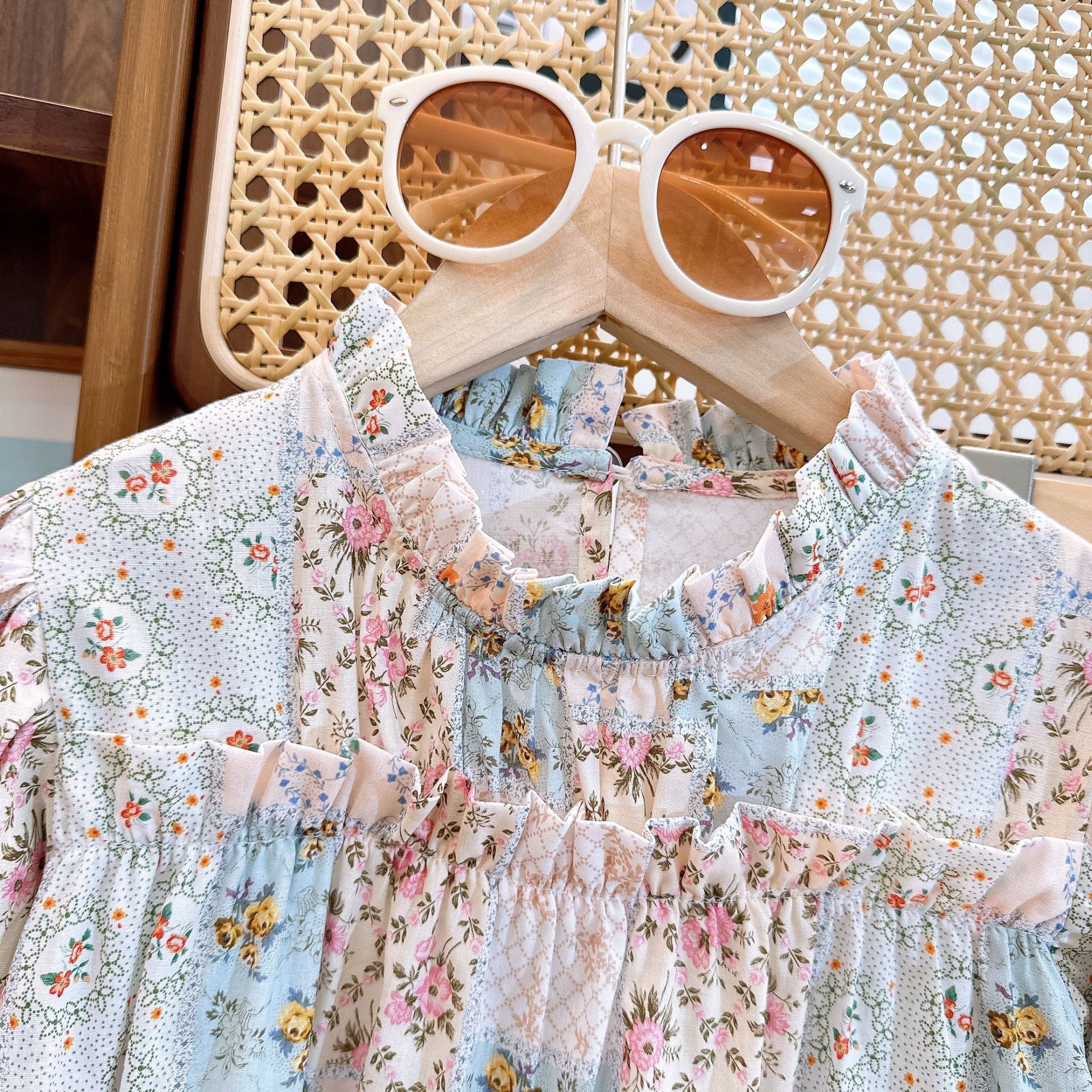 Summer Girls' Outfit Cute Floral Doll, For 5-6 Years, Imported From China