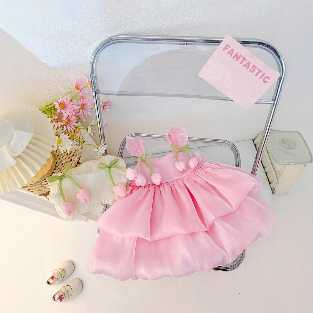 Thin summer clothes for newborn girls, princess style, For 6-36 Months,  Imported From China