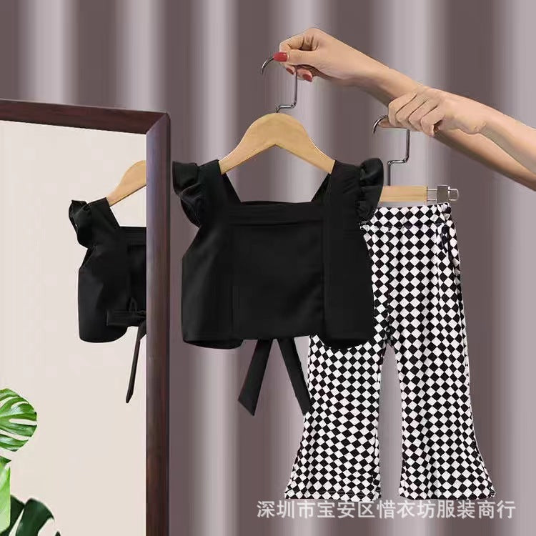 Qingkai Children's Clothing Girls' Summer New Princess Backless, For 1-4 Years, Imported From China