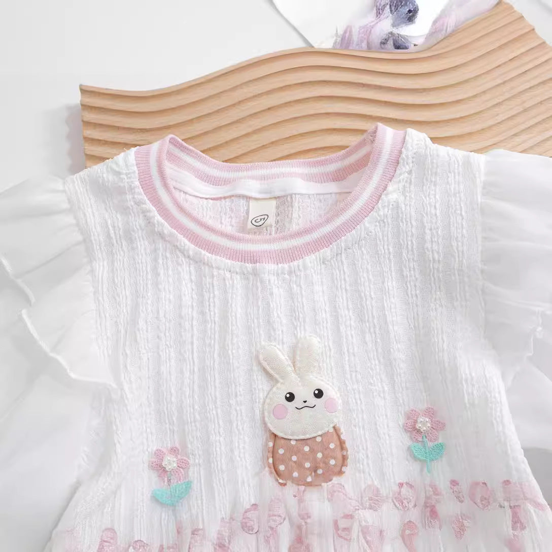 Stylish and trendy two-piece summer outfit for girls, For 5-8 Years, Imported From China