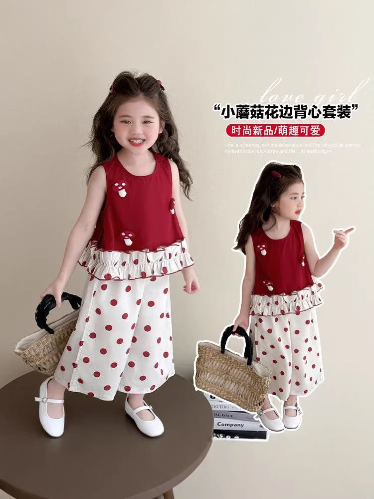 New summer set for little girls, For 1-2 Years, Imported From China