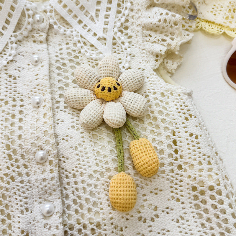 Children's Clothing Set New Summer Foreign Trade Girls' Sweet Style, 5-8 Years, Imported From China