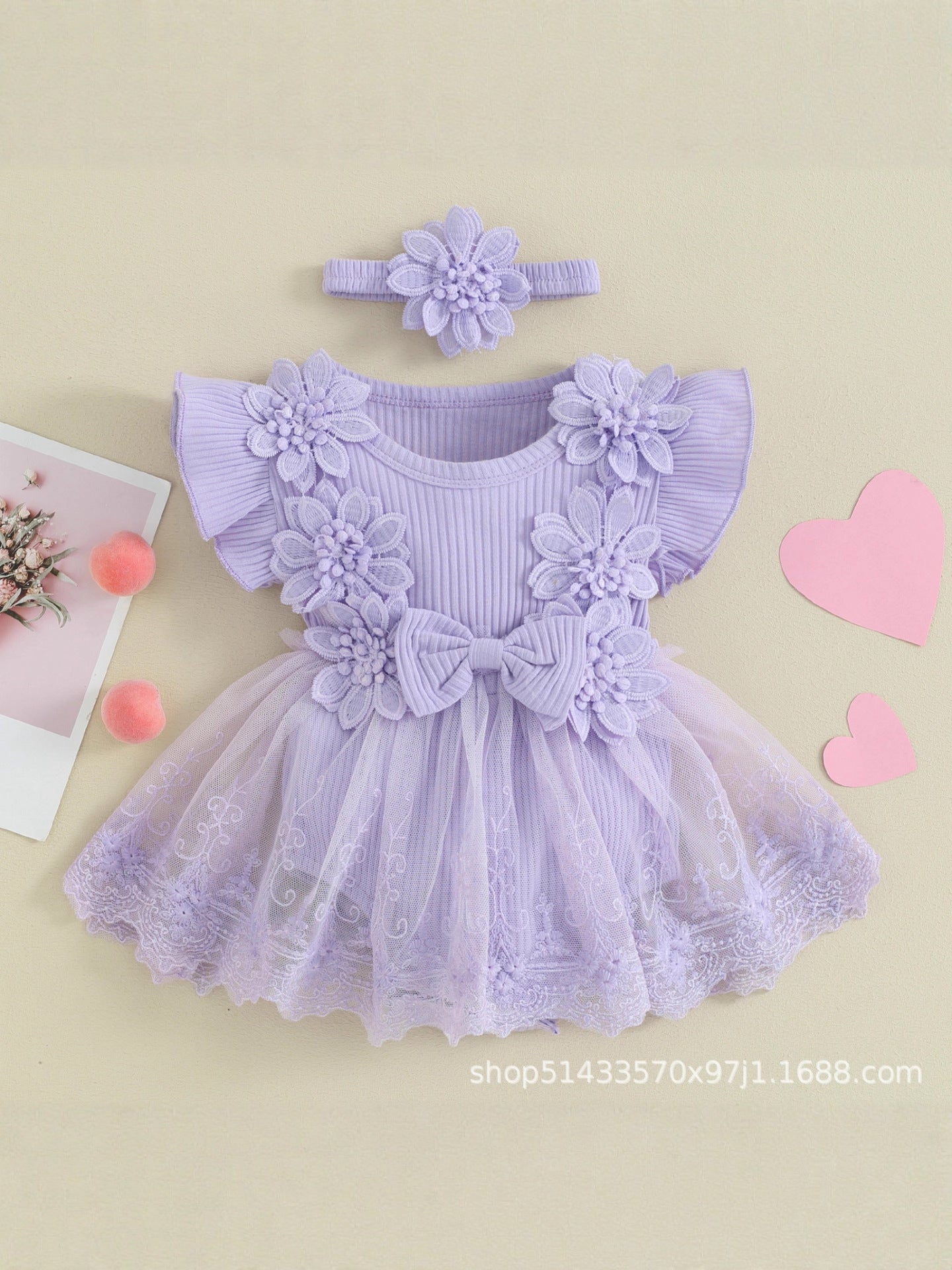 Summer Baby Dress, Baby Girl's One-Piece Dress, Fashionable Princess Dress, Pit Bow Dress, For 3-18 Months, Imported From China