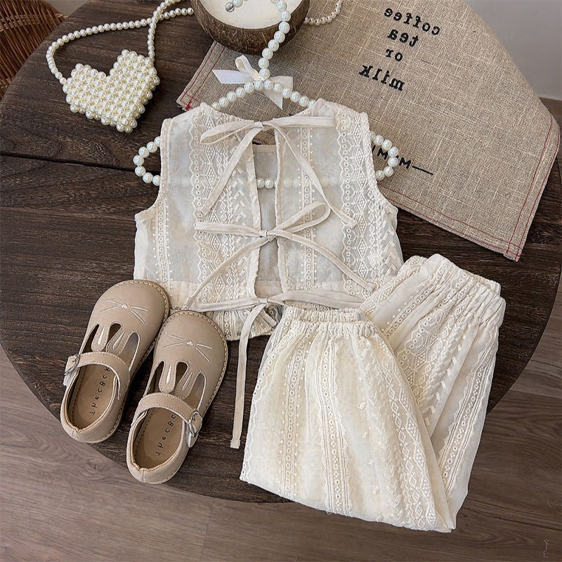 New Style Summer Set for Girls, Infant and Toddler Clothing, For 9 Months, Imported From China