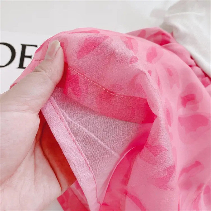 Two-Piece Set Summer Girls Breathable Ice Silk Thin Long-Sleeved Shirt Jacket Trendy For 2-7 Years, Imported From China