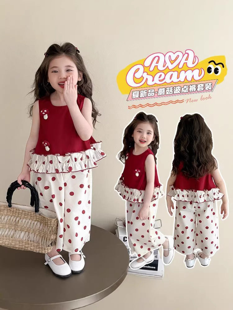 New summer set for little girls, For 1-2 Years, Imported From China