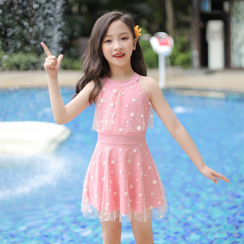 Children's swimsuit female one-piece princess dress For 3-4 Years, Imported from China