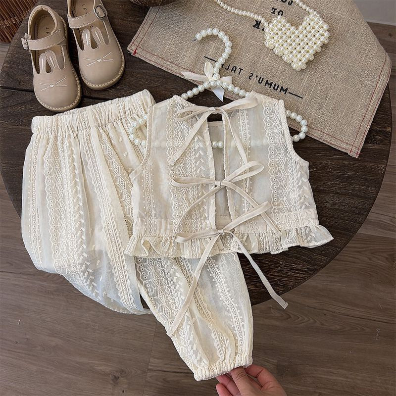 New Style Summer Set for Girls, Infant and Toddler Clothing, For 9 Months, Imported From China