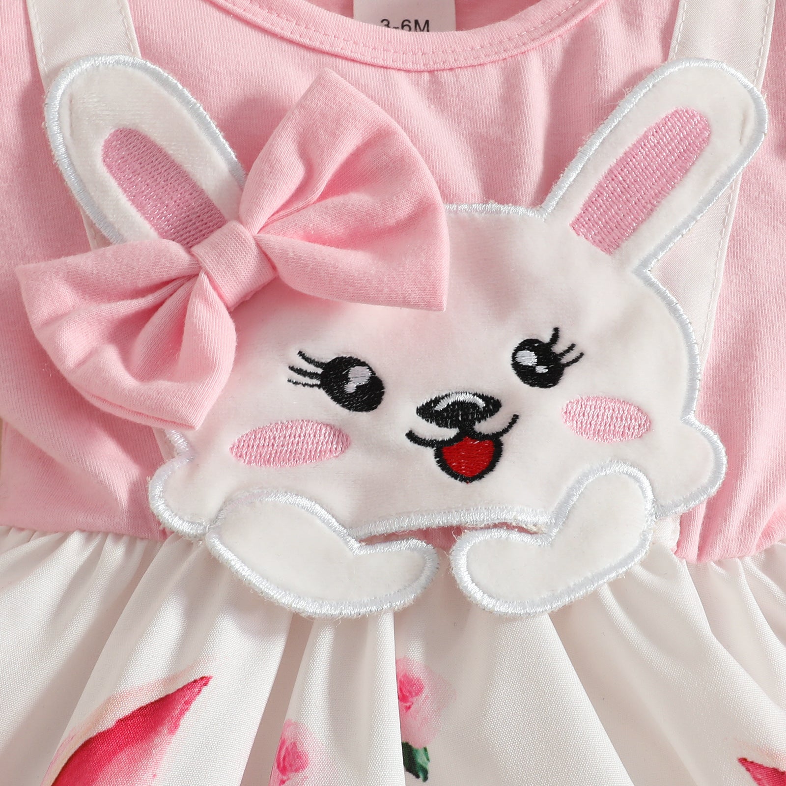 Easter Short-Sleeve Dress for 0-3 Year Old Baby Girls with Faux Imported From China