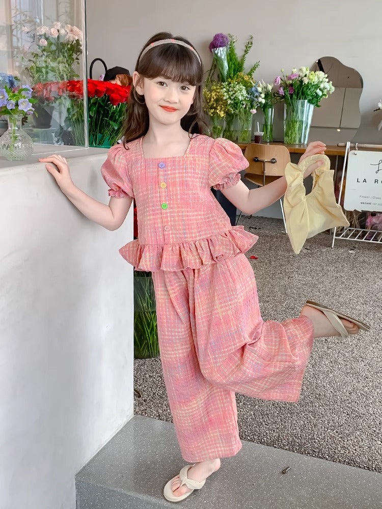 New Style Stylish and Fashionable Two-Piece Summer Set for Girls For 1-5 Years Imported From China