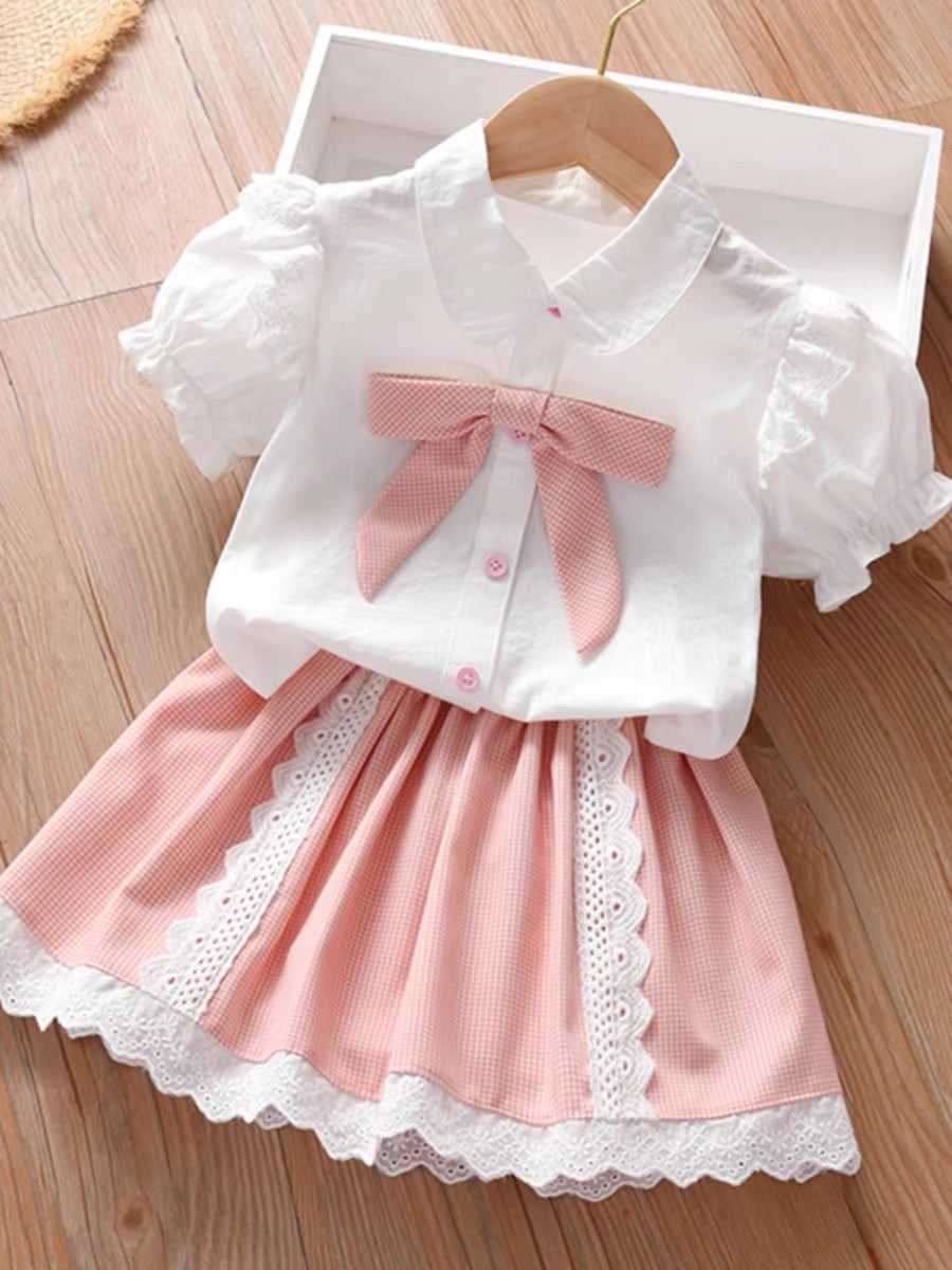 Stylish Summer Set for Girls: Skirt & Top, For 1 Years, Imported From China