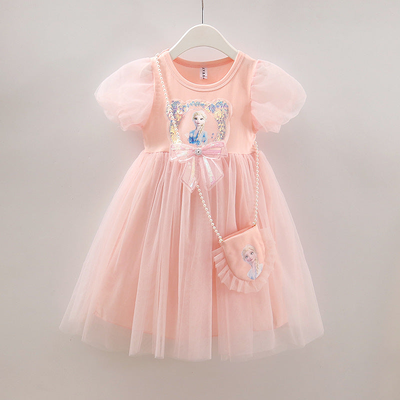 Children's Elsa Dress, New Summer Style, Stylish Puffy Princess Dress, For 1-2 Years, Imported From China