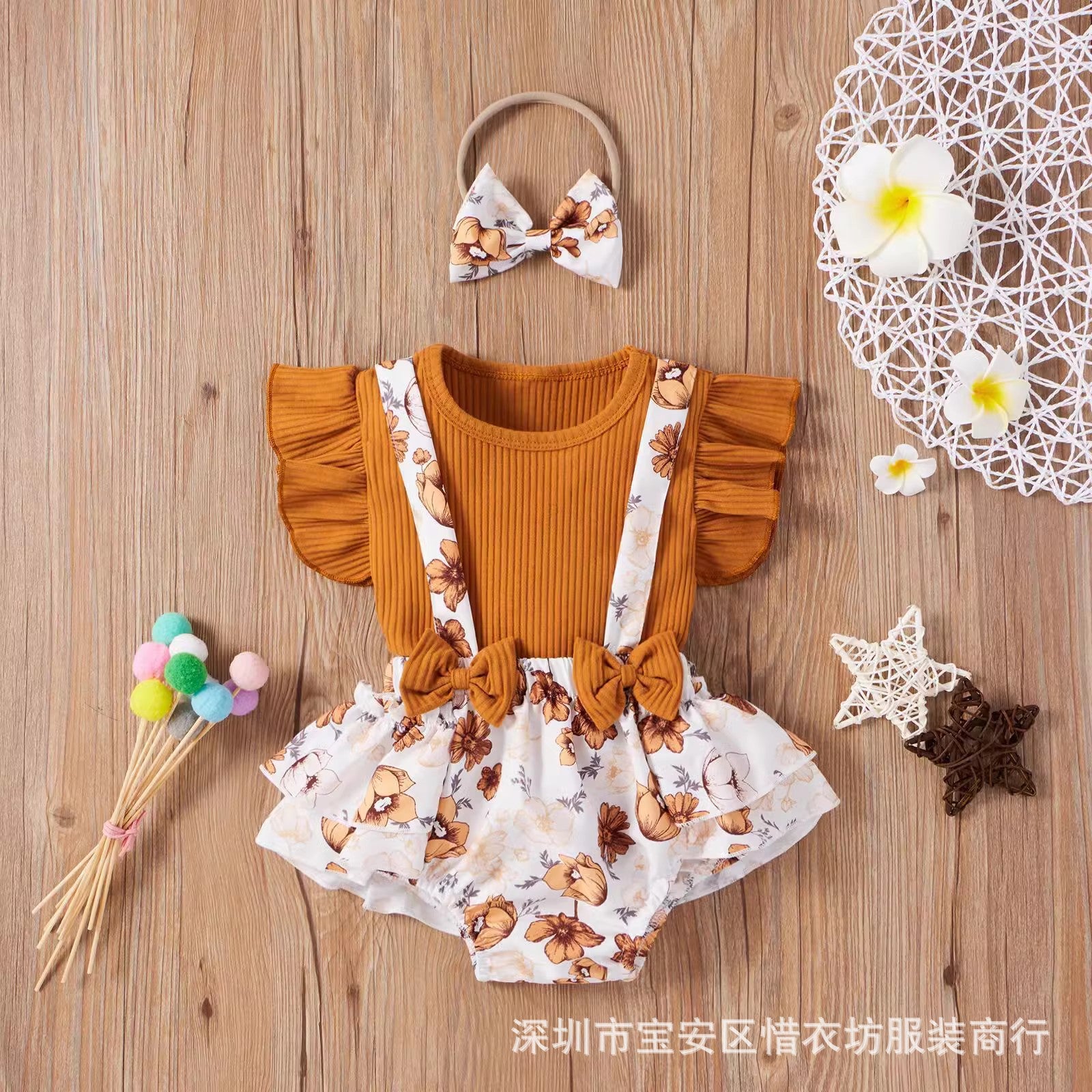 Princess-style baby romper, newborn triangle crawling suit, pullover, For 0-18 Months, Imported From China
