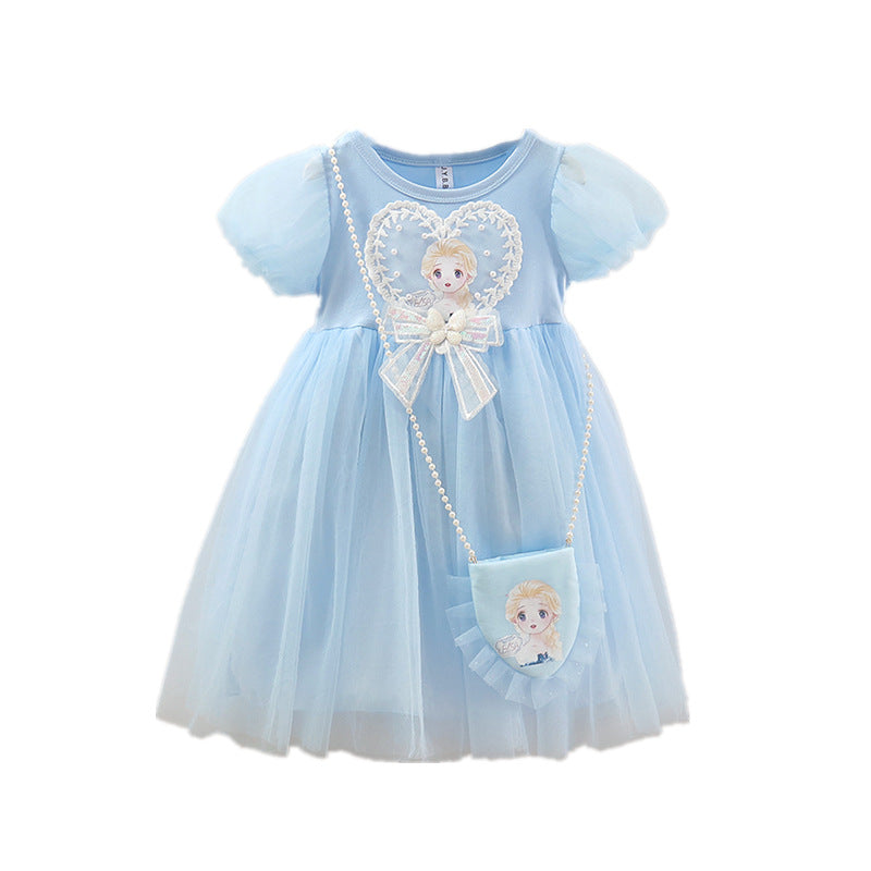Children's Elsa Dress, New Summer Style, Stylish Puffy Princess Dress For 1-4 Years, Imported From China