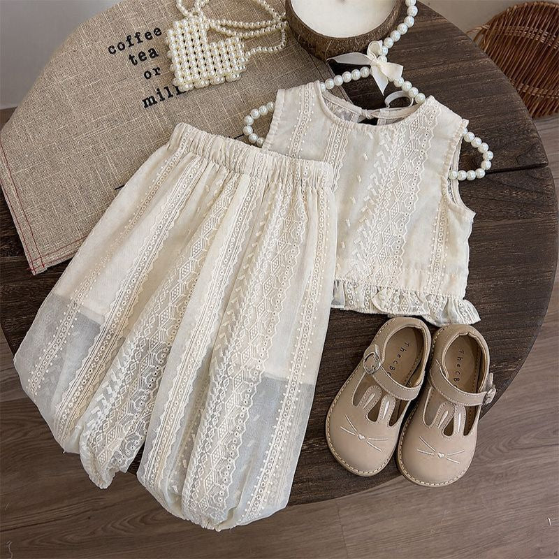 New Style Summer Set for Girls, Infant and Toddler Clothing, For 9 Months, Imported From China