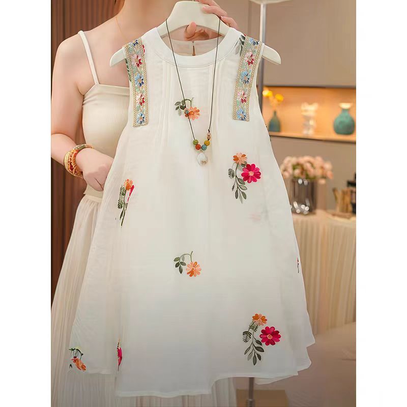 Girls Summer New Style Sleeveless Vest Dress, For 6-18 Month, Imported From China