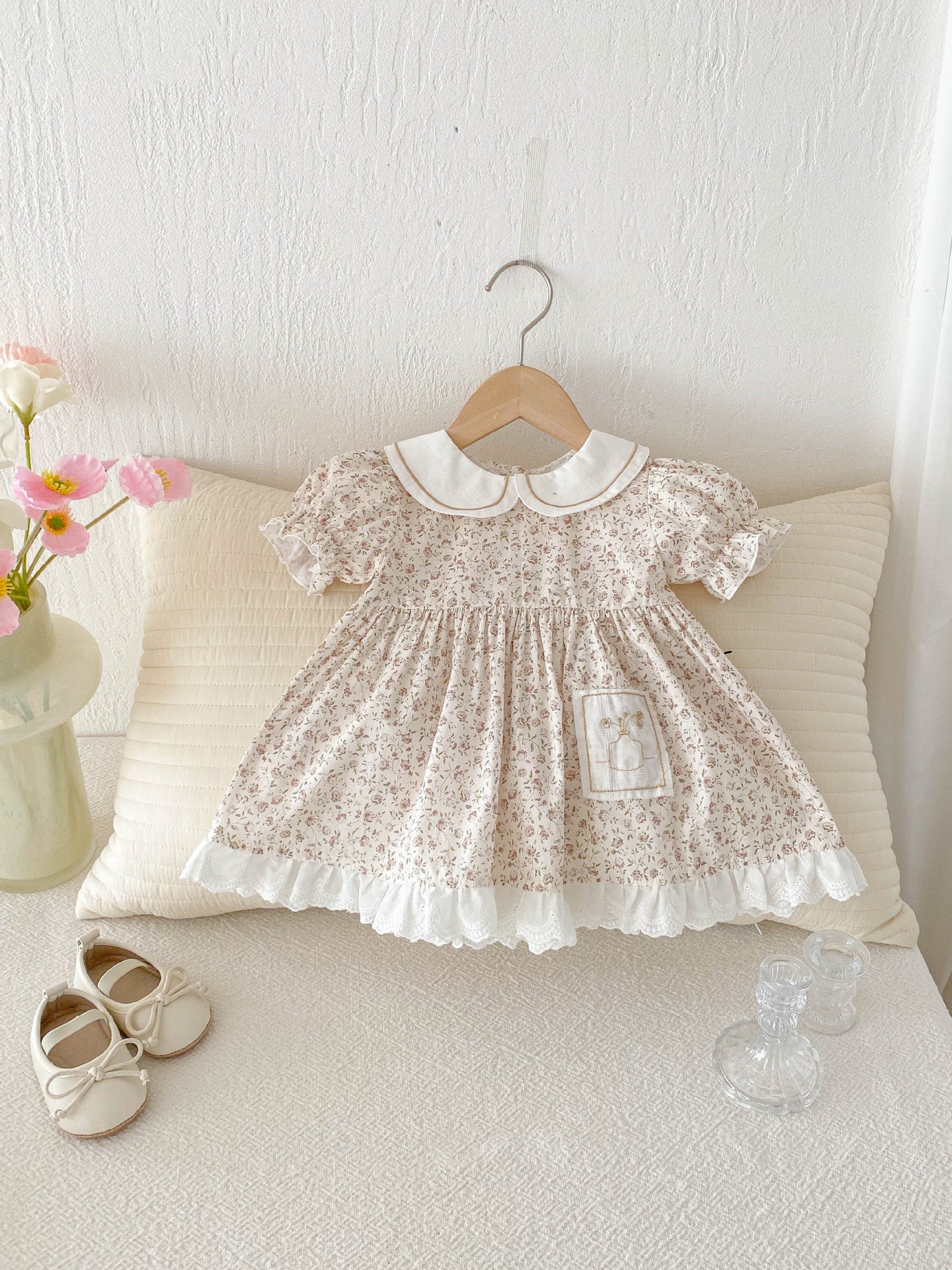 Girls' dress Summer New Style Children's Floral Princess Dress Baby, For 6-12 Months, Imported From China