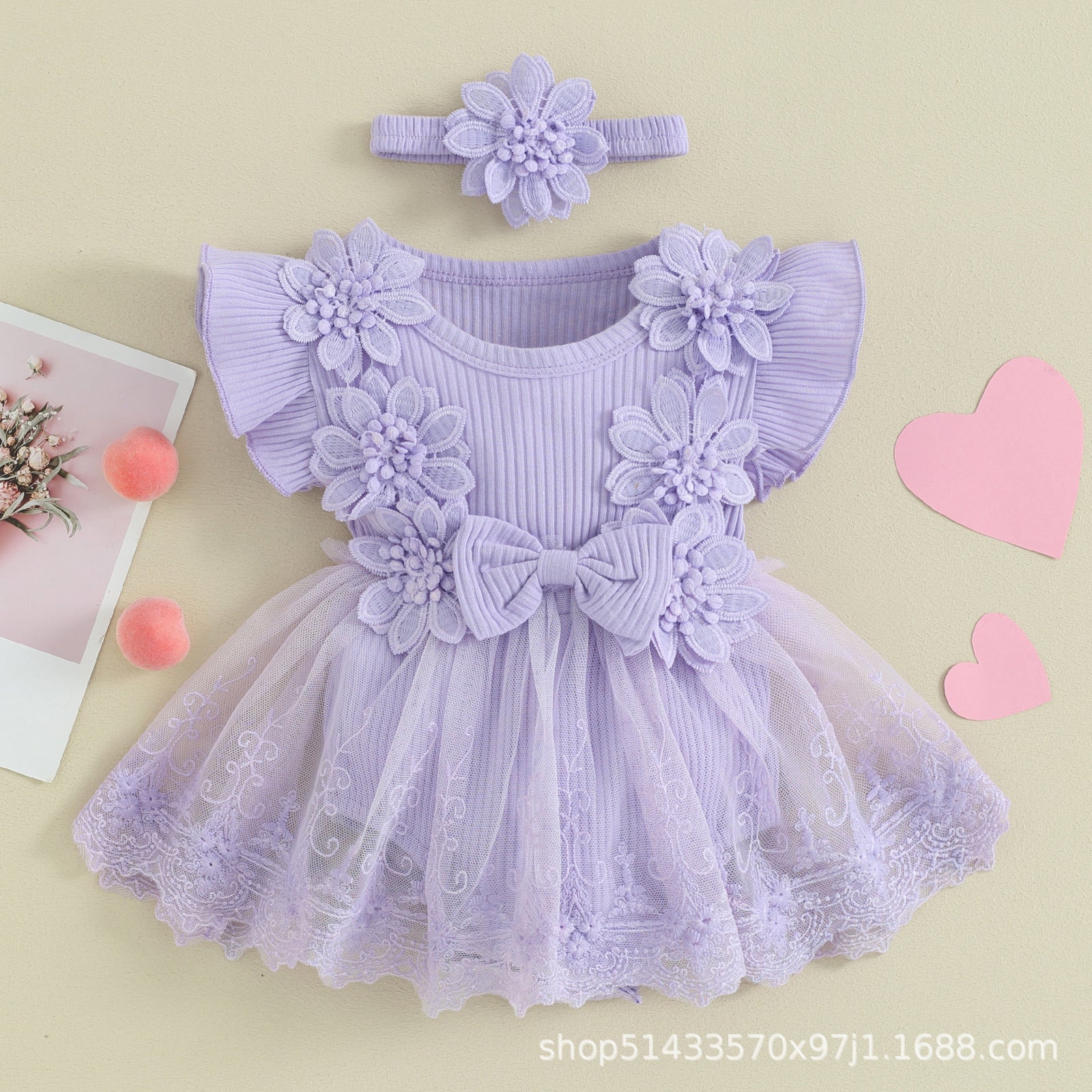 Summer Baby Dress, Baby Girl's One-Piece Dress, Fashionable Princess Dress, Pit Bow Dress, For 3-18 Months, Imported From China