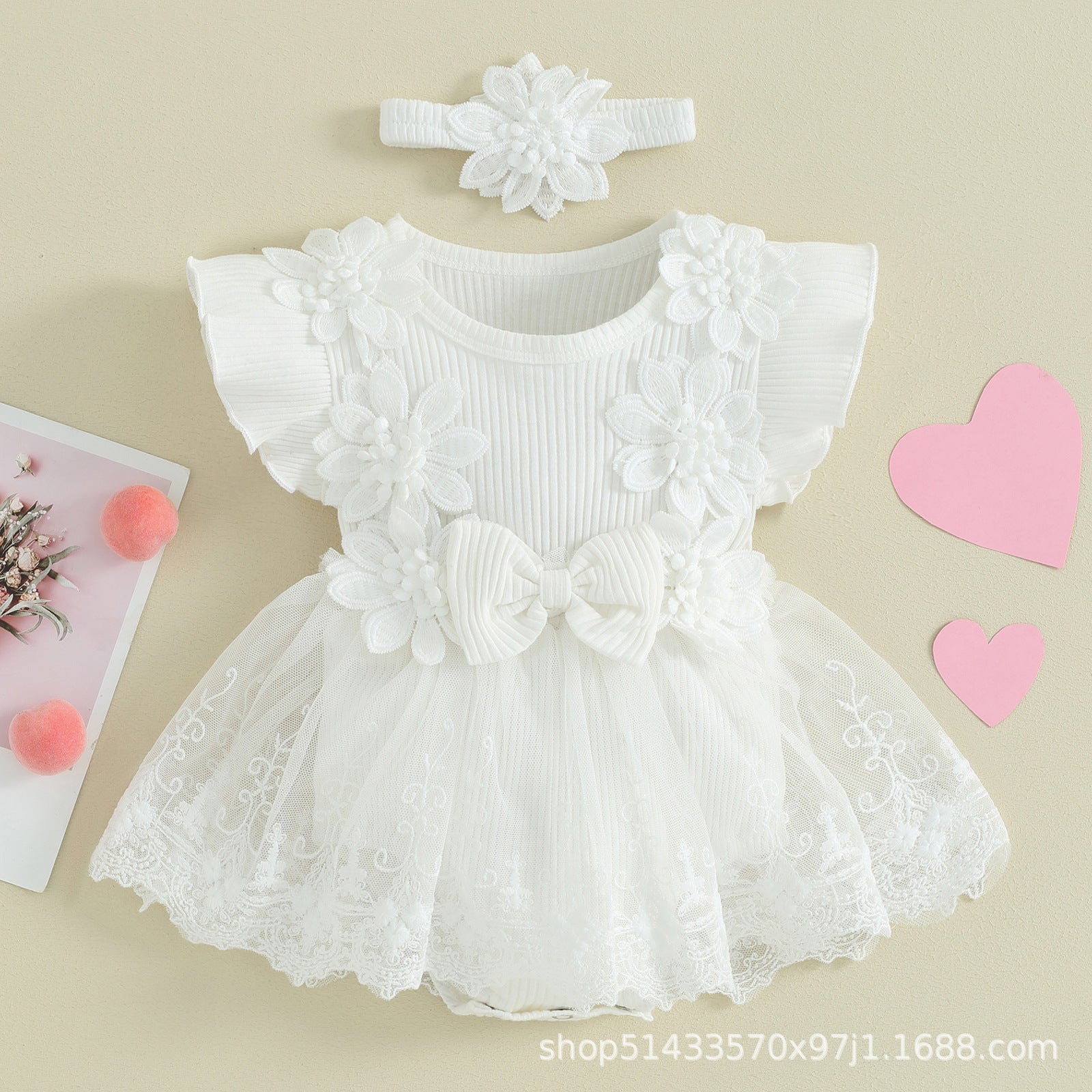 Summer Baby Dress, Baby Girl's One-Piece Dress, Fashionable Princess Dress, Pit Bow Dress, Girl's Cake Dress For 0-18 Month, Imported From China