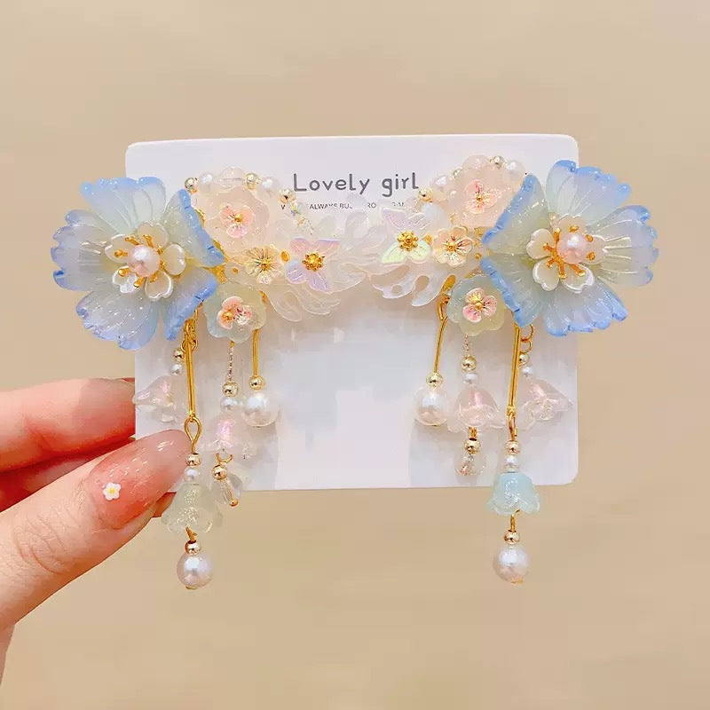 Children's Hanfu headdress, ancient style girls' hair bun accessories, imported from china