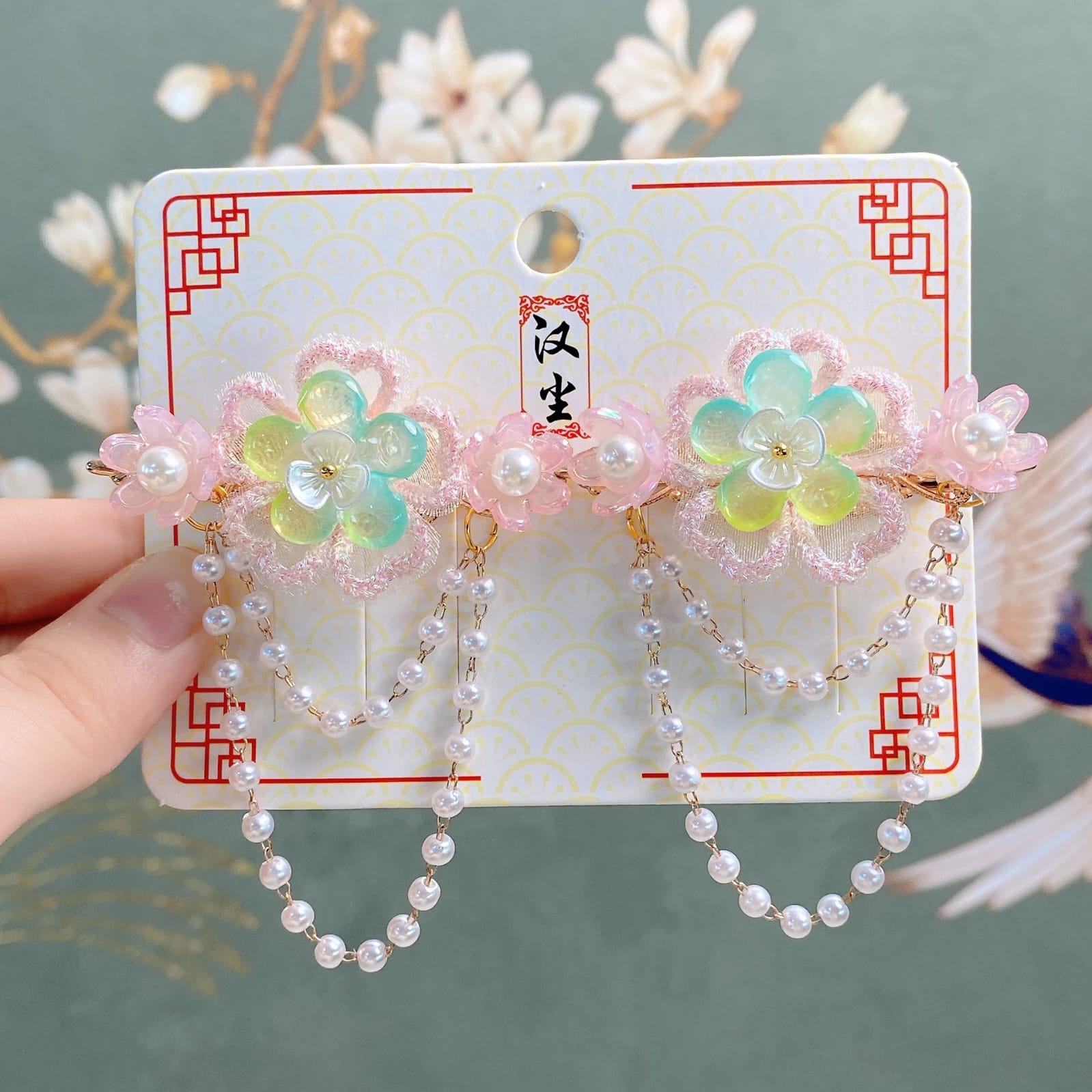 Children's Hanfu headdress, ancient style girls' hair bun accessories, imported from china