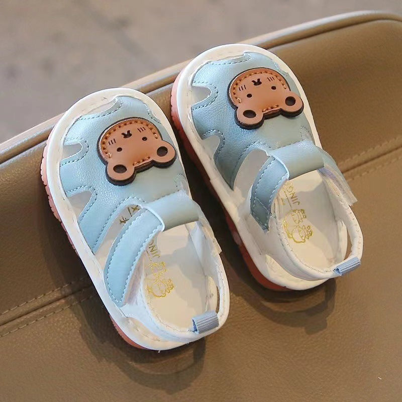 Summer baby boy soft-soled walking sandals for 16-20 size, imported from china