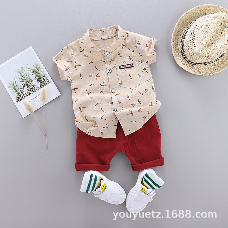 Children's summer set, fashionable and casual for 3 year boy, imported from china