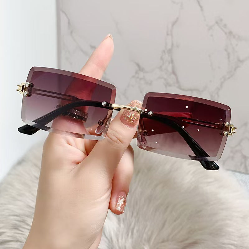 Popular Xiaohongshu-style beveled sunglasses for women, Imported from china