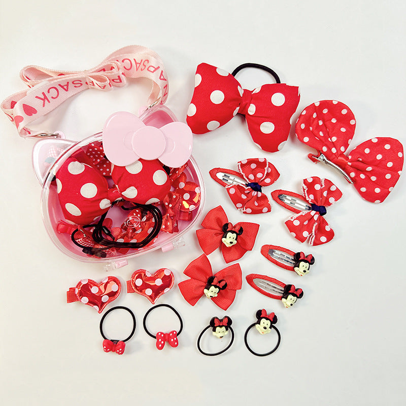 New Pink Cat Ears Children's Hair Accessory Set, Cute Little Princess, Imported From China