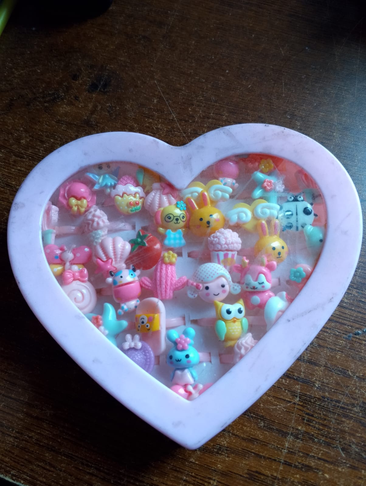 Cute cartoon children's ring, a gift for girls, multicolor, imported from china