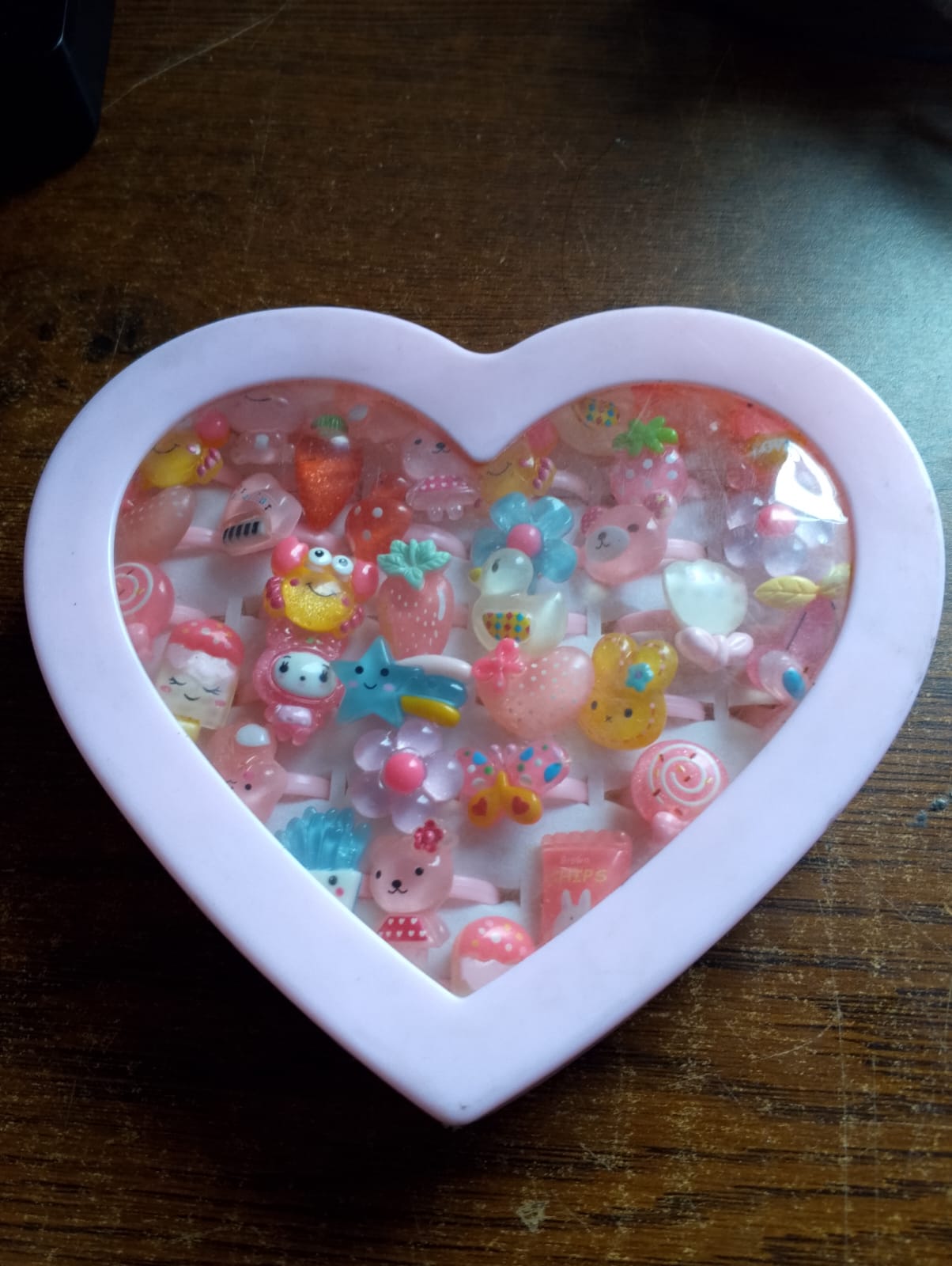 Cute cartoon children's ring, a gift for girls, multicolor, imported from china