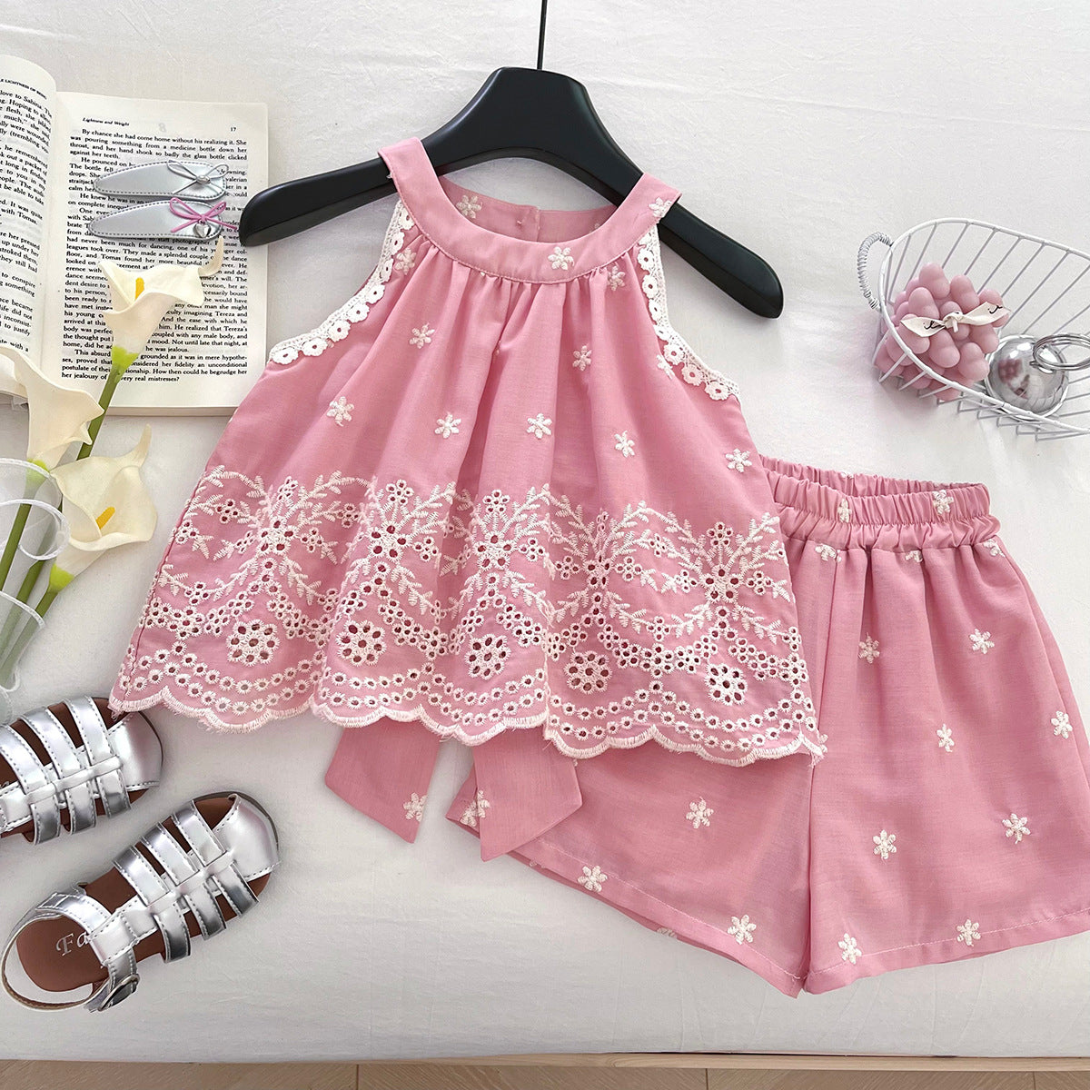 Pink Summer Girls Dress 4-6 Years, Imported From China